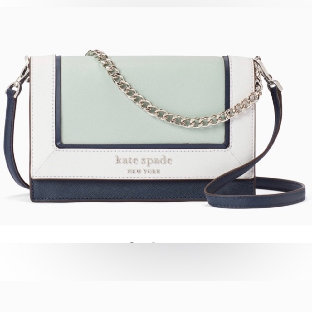 Kate Spade Mint and Navy Crossbody Bag
